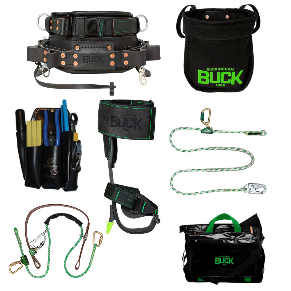 Buckingham Titanium Climber SuperSqueeze Fall Protection Lineman's Package - Transmission from Columbia Safety